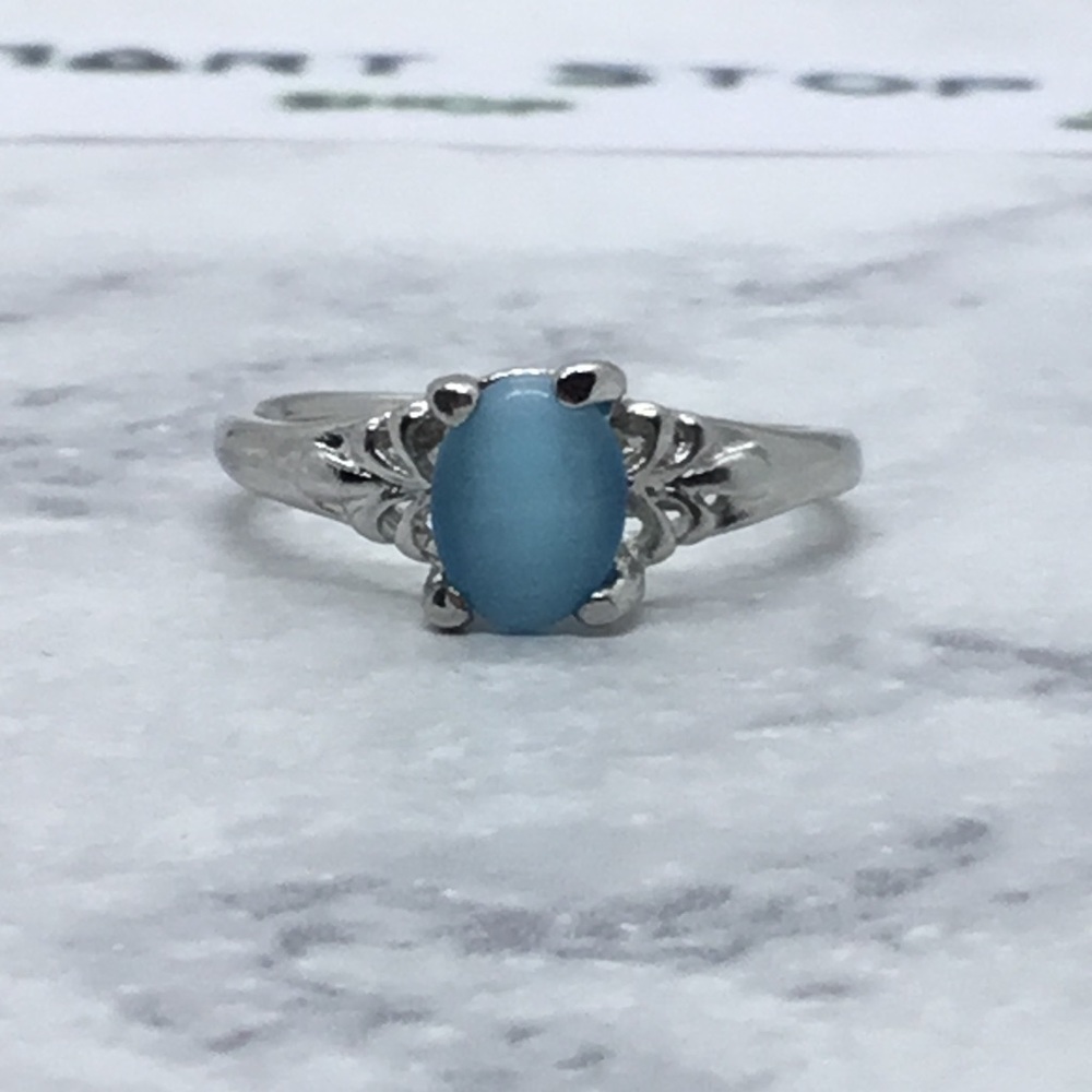 Silver Turquoise Opalite Ring